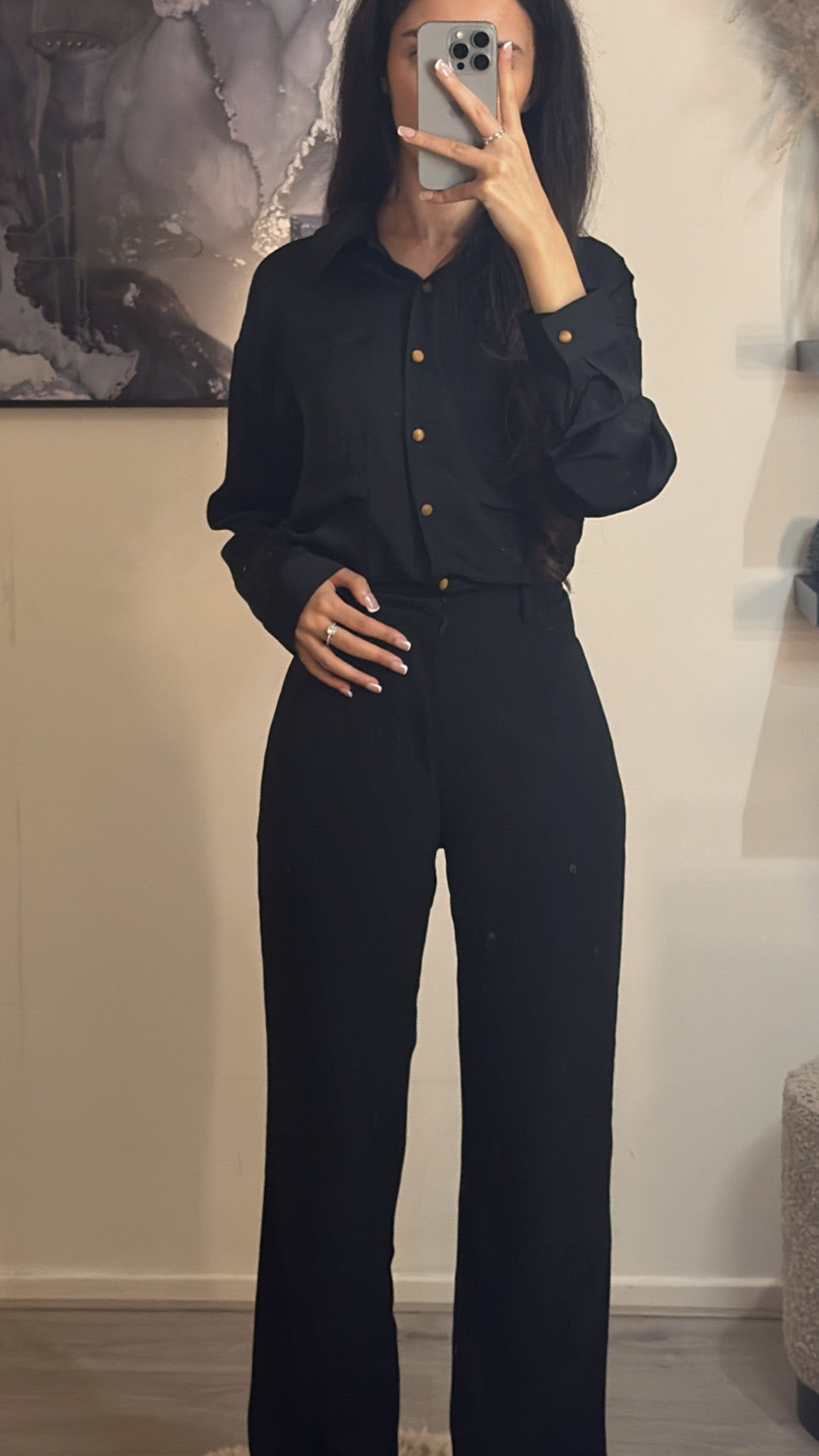 Chemisier sarya noir
