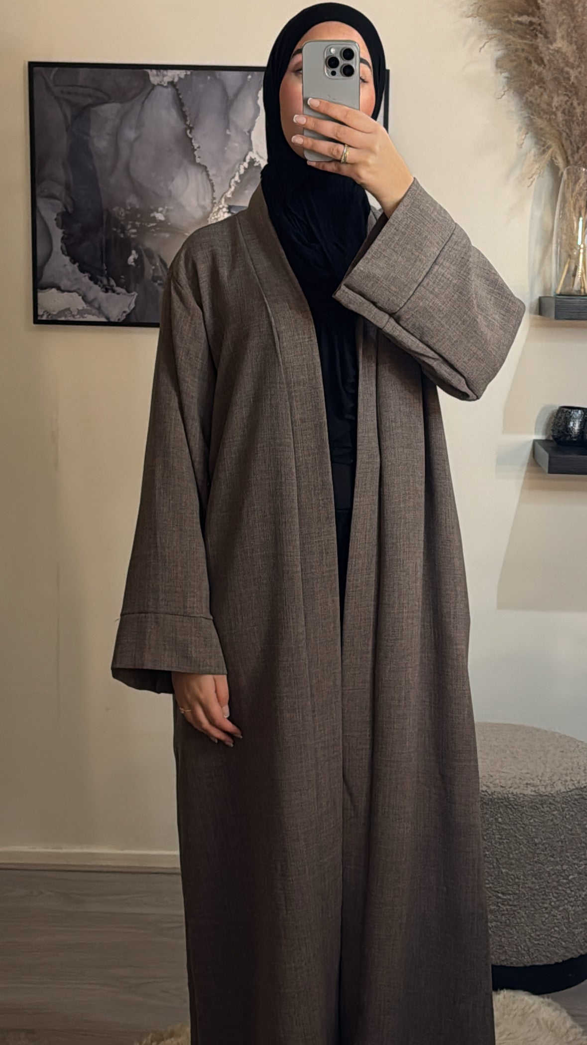 Maya linnen vest bruin