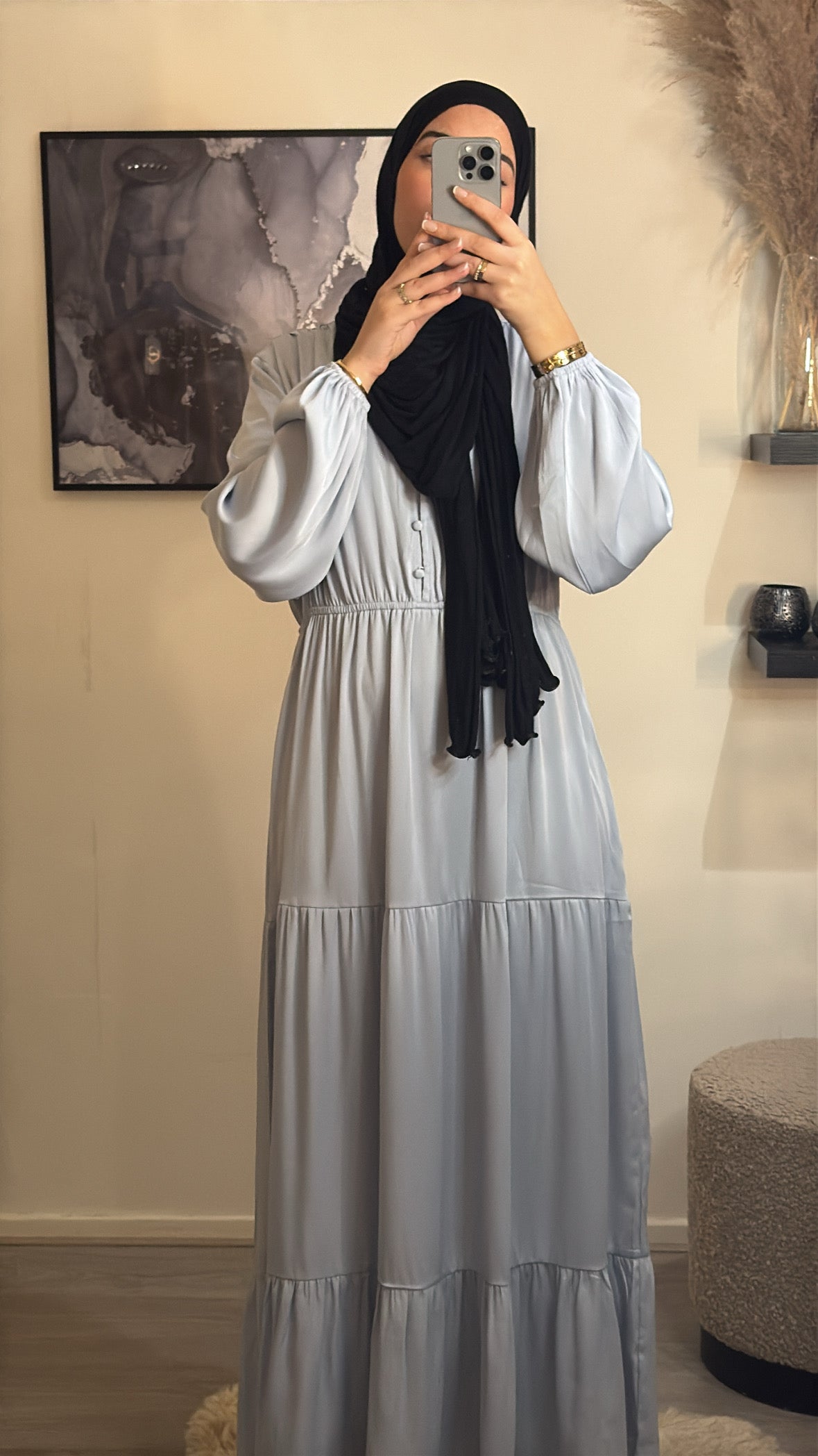 Lara maxi jurk lichtblauw