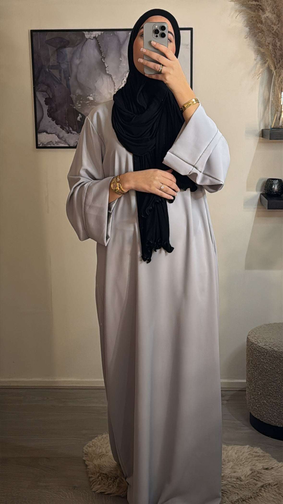 Abaya ameerah grijs