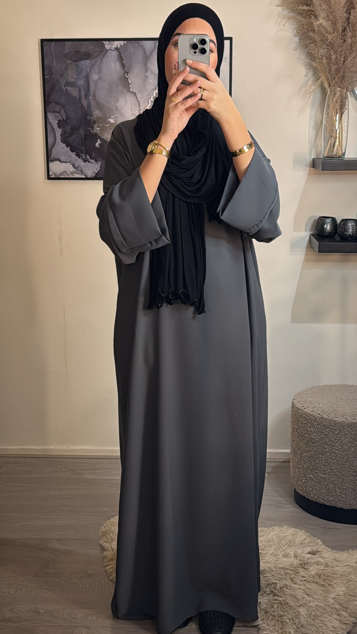 Abaya ameerah donkergrijs