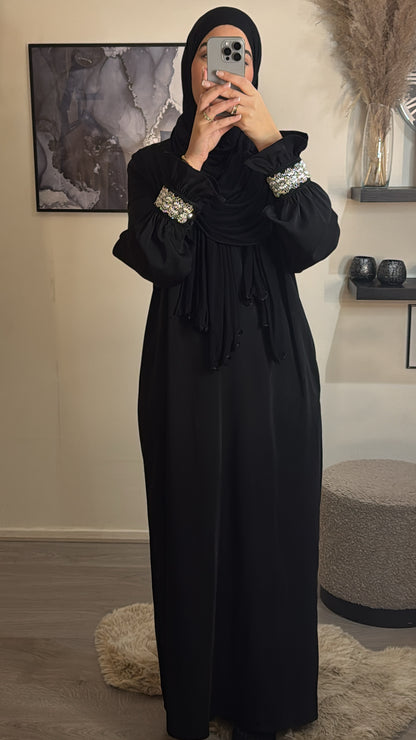 Luna abaya zwart